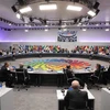 Các nhà lãnh đạo G20 thảo luận tại hội nghị ở Buenos Aires, Argentina ngày 30/11/2018. (Ảnh: AFP/TTXVN)