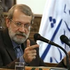 Chủ tịch Quốc hội Iran Ali Larijani phát biểu tại một cuộc họp báo ở thủ đô Tehran. (Ảnh: AFP/TTXVN)