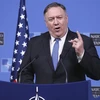 Ngoại trưởng Mỹ Mike Pompeo phát biểu trong cuộc họp báo sau Hội nghị Ngoại trưởng Tổ chức Hiệp ước Bắc Đại Tây Dương (NATO) ở Brussels (Bỉ) ngày 4/12/2018. (Ảnh: THX/TTXVN)