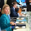 Đại diện cấp cao của EU về an ninh và đối ngoại Federica Mogherini (giữa) tại một cuộc họp bên lề Khóa họp 73 Đại hội đồng Liên hợp quốc ở New York, Mỹ ngày 24/9/2018. (Ảnh: AFP/TTXVN)