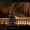 Bức ảnh của CNN có chú thích "Pháo hoa tỏa sáng ở trung tâm Simferopol, Nga" (Nguồn: Twitter)