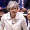 Thủ tướng Anh Theresa May phát biểu tại cuộc họp Hạ viện ở thủ đô London ngày 14/1/2019. (Ảnh: AFP/TTXVN)