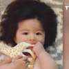 [Video] Bé gái Nhật Bản 1 tuổi có mái tóc dày bồng bềnh kỳ lạ