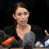 Thủ tướng New Zealand Jacinda Ardern phát biểu tại thành phố Christchurch ngày 20/3. (Ảnh: AFP/TTXVN)