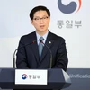 Thứ trưởng Bộ Thống nhất Hàn Quốc Chun Hae-sung phát biểu trong cuộc họp báo tại Seoul ngày 22/3/2019. (Ảnh: Yonhap/TTXVN)