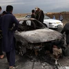 Hiện trường vụ đánh bom do phiến quân Taliban tiến hành tại tỉnh Parwan , Afghanistan ngày 9/4. (Ảnh: THX/TTXVN) 