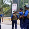 Lực lượng an ninh Sri Lanka tuần tra tại thủ đô Colombo ngày 27/4/2019. (Ảnh: THX/TTXVN)