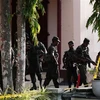 Cảnh sát phong tỏa hiện trường vụ đánh bom ở Colombo, Sri Lanka, ngày 23/4/2019. (Ảnh: THX/TTXVN)