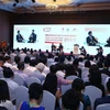 Vietnam Venture Summit quy tụ những tên tuổi lớn như Softbank Vision Fund; Sequoia, SK, Temasek, Insignia, Golden Gate Venture, Hanwha... , là các quỹ hàng đầu đến từ Thung lũng Silicon, Nhật Bản, Singapore, Hàn Quốc. (Ảnh: Danh Lam - TTXVN)