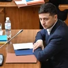 Tổng thống Ukraine Volodymyr Zelensky tại phiên họp của Tòa án Hiến pháp ở Kiev ngày 11/6/2019. (Ảnh: AFP/TTXVN)