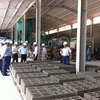 Sản xuất vật liệu xây dựng không nung tại Nhà máy của Công ty CP Đại Hồng Sơn, phường Kim Dinh, thành phố Bà Rịa. (Ảnh: TTXVN)