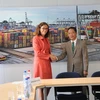 Bộ trưởng Công Thương Việt Nam Trần Tuấn Anh và Cao ủy Liên minh châu Âu phụ trách thương mại Cecilia Malmström trong phiên làm việc kết thúc quá trình rà soát pháp lý EVFTA ngày 25/6/2018 tại Bỉ. (Ảnh: Kim Chung/TTXVN)