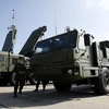 Hệ thống phòng thủ tên lửa S-400 Triumph của Nga tại Elektrostal. (Ảnh: AFP/TTXVN)