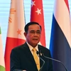 Thủ tướng Thái Lan Prayuth Chan-ocha tại cuộc họp báo về kết quả của Hội nghị Cấp cao Hiệp hội các quốc gia Đông Nam Á (ASEAN) lần thứ 34 ở Bangkok, Thái Lan ngày 23/6. (Ảnh: AFP/TTXVN)