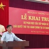 Bộ trưởng Nguyễn Văn Thể phát biểu tại buổi lễ. (Nguồn: mt.gov.vn)