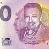 Chân dung ca sỹ Karel Gott trên tiền giấy euro kỷ niệm. (Nguồn: CTK)