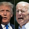 Ứng cử viên Joe Biden (trái) tại và Tổng thống Mỹ Donald Trump. (Ảnh: AFP/TTXVN)