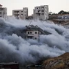 Một tòa nhà của người Palestine tại Sur Baher, Đông Jerusalem bị phá dỡ ngày 22/7/2019. (Ảnh: AFP/TTXVN)