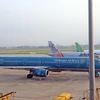 Vietnam Airlines điều chỉnh kế hoạch khai thác nhiều chuyến bay tới Đài Loan và ngược lại do ảnh hưởng của bão Bailu. (Ảnh: Huy Hùng/TTXVN)