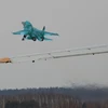 Máy bay Su-34 cất cánh tại sân bay Kubinka, gần Moskva (Nga) ngày 28/3/2009. (Ảnh: AFP/TTXVN)