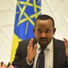 Thủ tướng Ethiopia Abiy Ahmed phát biểu tại cuộc họp báo ở thủ đô Addis Ababa ngày 1/8/2019. (Ảnh: AFP/TTXVN)
