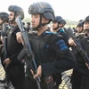 Indonesia tăng cường an ninh để bảo vệ lễ nhậm chức của Tổng thống Joko Widodo. (Nguồn: AFP/TTXVN)