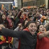 Những người ủng hộ ứng viên đối lập chính tại Bolivia Carlos Mesa tập trung tại thủ đô La Paz ngày 21/10/2019. (Ảnh: AFP/TTXVN)