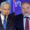 Lãnh đạo đảng Likud, Thủ tướng Israel Benjamin Netanyahu (trái), lãnh đạo đảng Xanh-Trắng Benny Gantz. (Ảnh: AFP/TTXVN)
