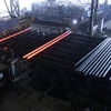 Sản xuất phôi thép tại nhà máy Pomina 3 ở Khu công nghiệp Phú Mỹ I, tỉnh Bà Rịa-Vũng Tàu. (Ảnh: Danh Lam/TTXVN)
