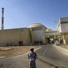 Binh sỹ Iran gác bên ngoài nhà máy điện hạt nhân Bushehr ở Iran. (Ảnh: IRNA/TTXVN)