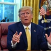 Tổng thống Mỹ Donald Trump phát biểu về vấn đề thương mại Mỹ-Trung tại Nhà Trắng ngày 11/10/2019. (Ảnh: AFP/TTXVN)