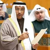 Cựu hủ tướng Kuwait Sheikh Jaber Al-Mubarak al-Hamad Al-Sabah tại phiên họp Quốc hội ở Kuwait City. (Ảnh: AFP/TTXVN)