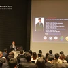 Diễn giả Vũ Hoàng Đức, Chủ tịch Hiệp hội Doanh nghiệp Việt Nam tại Nhật Bản trình bày tại phiên thảo luận. (Ảnh: Ban tổ chức)