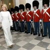Đại sứ Mỹ tại Đan Mạch Carla Sands đến dự tiệc mừng Năm mới do Nữ hoàng Margrethe của Đan Mạch tổ chức. (Nguồn: Reuters)