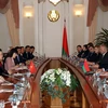 Chủ tịch Quốc hội Nguyễn Thị Kim Ngân hội kiến Thủ tướng Cộng hòa Belarus, Sergey Nikolayevich Rumas. (Ảnh: Trọng Đức/TTXVN)