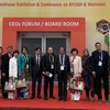 Đoàn Việt Nam tham dự Hội chợ và Hội nghị về y học cổ truyền International AROGYA 2019 tại Varanasi, Ấn Độ. (Ảnh: Huy Lê/Vietnam+)