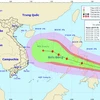 Hình ảnh và đường đi của cơn bão Phanfone. (Nguồn: nchmf.gov.vn)