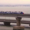Cầu đường sắt Crimea vượt Eo biển Kerch. (Nguồn: BBC)