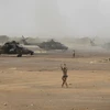 Trực thăng quân sự Eurocopter Tiger của Pháp tham gia một chiến dịch tại căn cứ FAMa ở khu vực Gourma của Mali ngày 27/3/2019. (Ảnh: AFP/TTXVN)