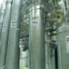 Thiết bị làm giàu urani tại nhà máy hạt nhân Nataz, cách thủ đô Tehran khoảng 300km về phía Nam ngày 4/11/2019. (Ảnh: AFP/TTXVN)