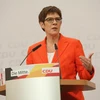 Chủ tịch đảng CDU tại Đức Annegret Kramp-Karrenbauer phát biểu tại cuộc họp báo ở Berlin ngày 7/2/2020. (Ảnh: AFP/TTXVN)