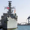 Tàu chiến HMS Montrose của Hải quân Hoàng gia Anh. (Ảnh: AFP/ TTXVN)