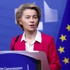 Chủ tịch Ủy ban châu Âu (EC) Ursula von der Leyen tại cuộc họp báo ở Brussels,Bỉ, ngày 8/1/2020. (Ảnh: THX/TTXVN)
