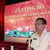 Đại tá Phạm Đăng Khoa, Giám đốc Công an tỉnh Hưng Yên phát biểu tại buổi lễ. (Ảnh: Đinh Tuấn/TTXVN)