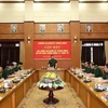 Gặp mặt các đại biểu quân đội dự Hội nghị lần thứ 12 Ban Chấp hành Trung ương khóa XII. (Ảnh: TTXVN phát)