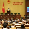 461/462 Đại biểu Quốc hội tán thành thông qua Nghị quyết phê chuẩn Hiệp định Bảo hộ đầu tư giữa một bên là CHXHCN Việt Nam và một bên là Liên minh Châu Âu và các nước thành viên Liên minh châu Âu (EVIPA). (Ảnh: Dương Giang/TTXVN)