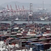 Container hàng hóa tại cảng Busan, Hàn Quốc ngày 1/6/2020. (Ảnh: YONHAP/TTXVN)