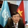 Đại sứ Đặng Đình Quý, Trưởng Phái đoàn đại diện thường trực Việt Nam tại LHQ phát biểu. (Ảnh: Hữu Thanh/TTXVN)