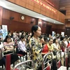 Gần 200 phụ nữ và trẻ em, đại diện các tầng lớp trên địa bàn thành phố tham dự diễn đàn. (Ảnh: Kim Thu/TTXVN)