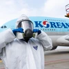  Máy bay của Korean Air tại sân bay Incheon, Hàn Quốc, ngày 5/3/2020. (Ảnh: AFP/TTXVN)